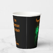 Biker Billy Halloween Skeleton Black & Oranje Papieren Bekers (Rechts)