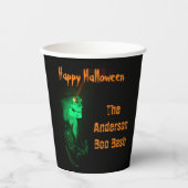 Biker Billy Halloween Skeleton Black & Oranje Papieren Bekers (Voorkant)