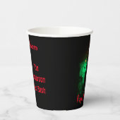 Biker Billy Halloween Skeleton Black & Red Papieren Bekers (Links)