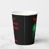 Biker Billy Halloween Skeleton Black & Red Papieren Bekers (Rechts)