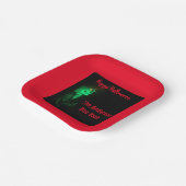 Biker Billy Halloween Skeleton Blood Red & Black Papieren Bordje (Gebogen)