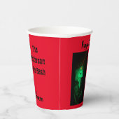 Biker Billy Halloween Skeleton Blood Red Papieren Bekers (Rechts)