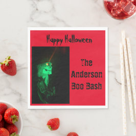 Biker Billy Halloween Skeleton Blood Red Servet