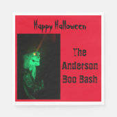 Biker Billy Halloween Skeleton Blood Red Servet (Voorkant)