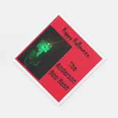 Biker Billy Halloween Skeleton Blood Red Servet (Hoek)