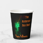 Biker Billy Halloween Skeleton Papieren Bekers (Achterkant)