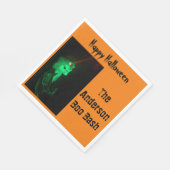 Biker Billy Halloween Skeleton Pumpkin Sinaasappel Servet (Hoek)