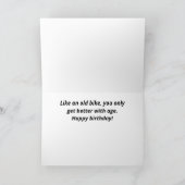 Biker Birthday Kaart  motorfiets (Binnen)