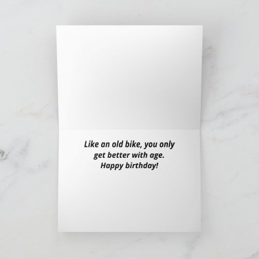 Biker Birthday Kaart motorfiets (Binnen)