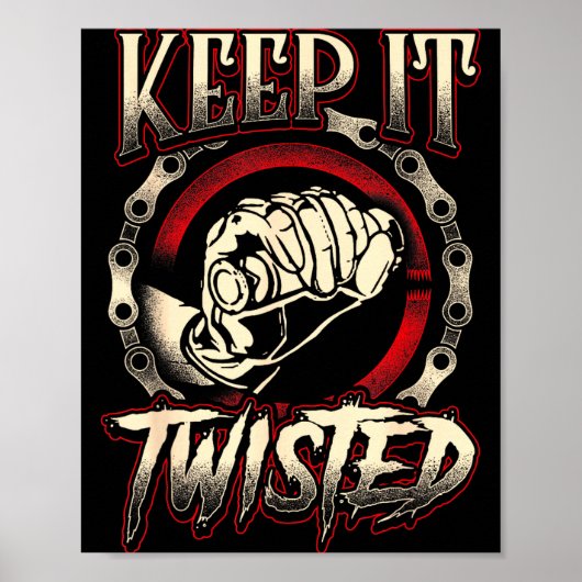Biker Blijf het Verdraaid Grappige Motorfiets Modd Poster (Voorkant)