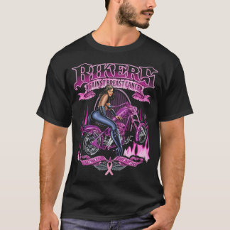 Biker Breast Cancer 2 Sides T-shirt