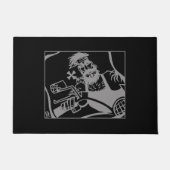 Biker Bro grijze en zwarte deurmat (Voorkant)