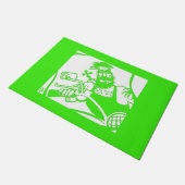 Biker Bro groene deurmat (Schuin)