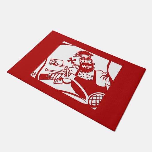 Biker Bro rode deurmat (Schuin)