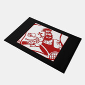 Biker Bro rode en zwarte deurmat (Schuin)