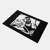 Biker Bro zwarte deurmat (Schuin)