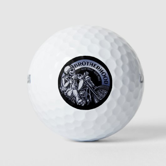 Biker Brotherhood Black Golfballen (Voorkant)