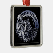Biker Brotherhood Black Metal Ornament (Rechts)