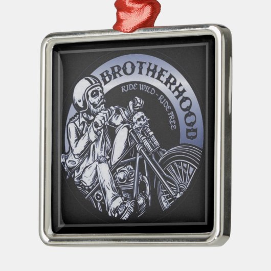 Biker Brotherhood Black Metal Ornament (Links)