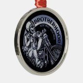 Biker Brotherhood Black Metalen Ornament (Rechts)