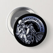 Biker Brotherhood Ronde Button 7,6 Cm (Voorkant /achterkant)