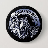 Biker Brotherhood Ronde Button 7,6 Cm (Voorkant)