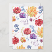 Biker Bruiloft Bloemen Wildbloem Succulenten Kaart (Achterkant)