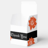 Biker Bruiloft Favor Box Zwart en Sinaasappel Bedankdoosjes (Geopend)