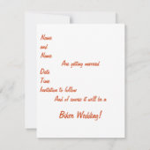 Biker Bruiloft Save The Date Kaart (Achterkant)