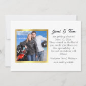 Biker Bruiloft Save The Date Kaart (Achterkant)