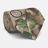 Biker bruin Stropdas, gebergte, bedrukt Stropdas (Opgerold)
