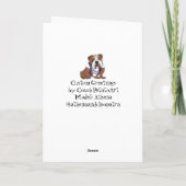 Biker Bulldog Verjaardag Kaart *Personaliseer het (Achterkant)