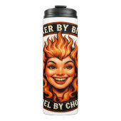 Biker by Birth Rebel by Choice Embleem Thermosbeker (Voorkant)