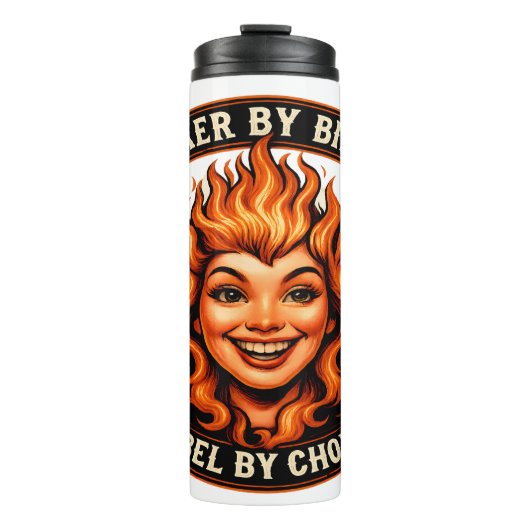 Biker by Birth Rebel by Choice Embleem Thermosbeker (Voorkant)