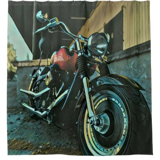 Biker-cadeaus Douchegordijn (Voorkant)