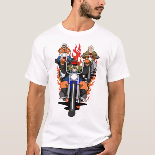 BIKER-CARTOONS / TOONE-T - SHIRTS BUBBA / ALASKAN (Voorkant)