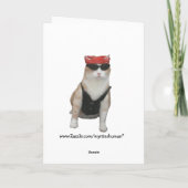 Biker Cat Birthday Kaart (Achterkant)
