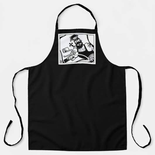 Biker chef apron schort (Voorkant)