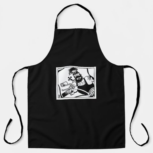 Biker chef apron schort (Voorkant)