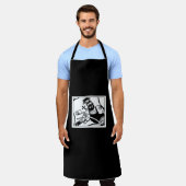 Biker chef apron schort (Gedragen)