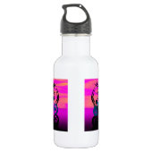 Biker Chic - Gele Florescentie Waterfles (Achterkant)