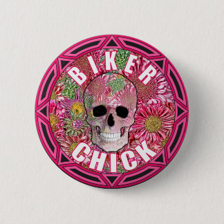 Biker Chick 001 Ronde Button 5,7 Cm