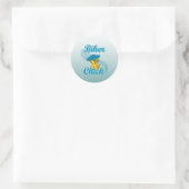 Biker Chick #3 Ronde Sticker (Tas)