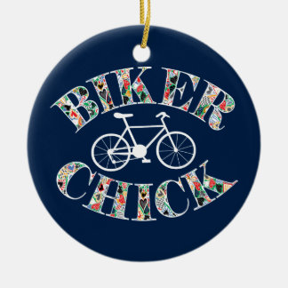 Biker Chick Bike Keramisch Ornament