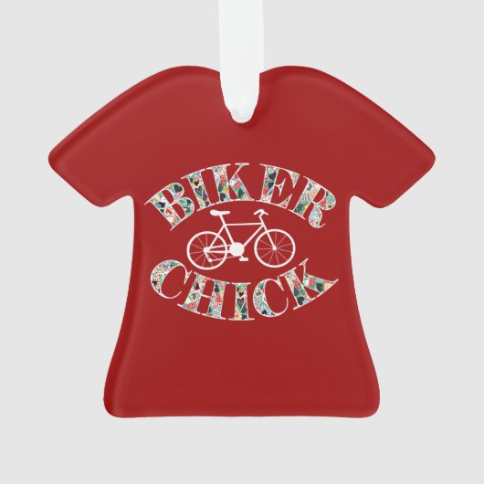 Biker Chick Bike Ornament (achterkant)