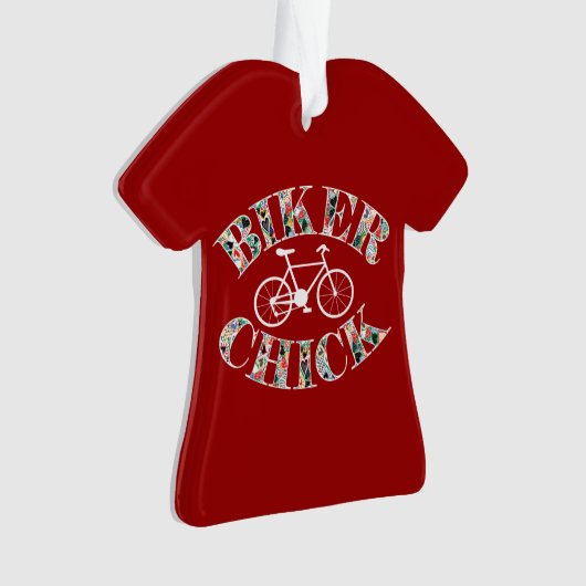 Biker Chick Bike Ornament (voorkant)