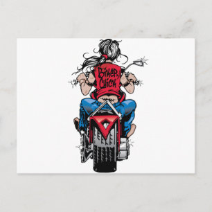 Biker Chick Briefkaart