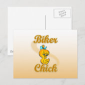 Biker Chick Briefkaart (Voorkant / Achterkant)