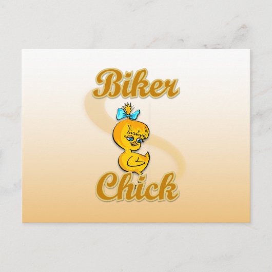 Biker Chick Briefkaart (Voorkant)