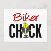 Biker Chick Briefkaart (Voorkant)